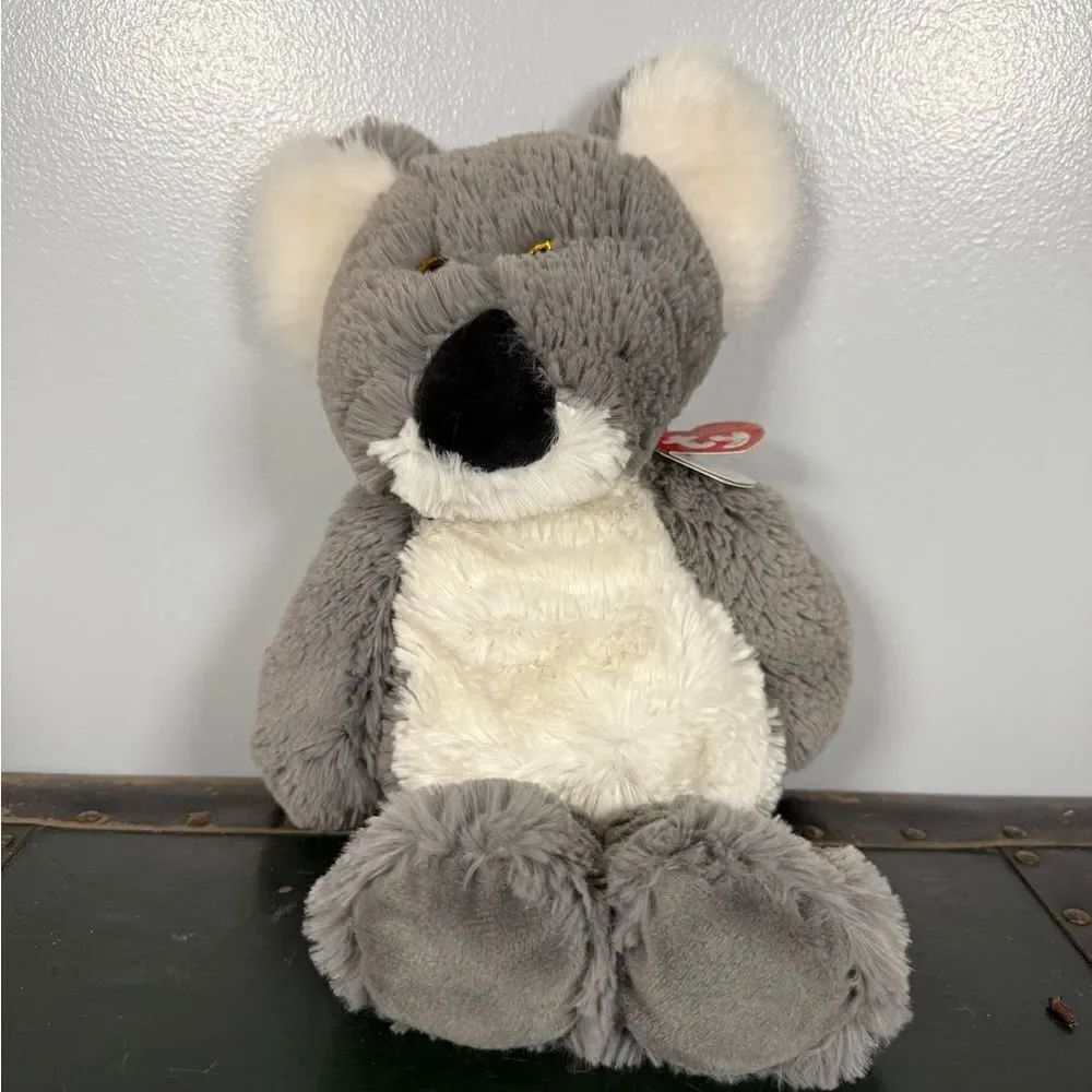 Ty Attic Treasures New Oscar The Koala Soft Grey Coat 9" Gold Eyes